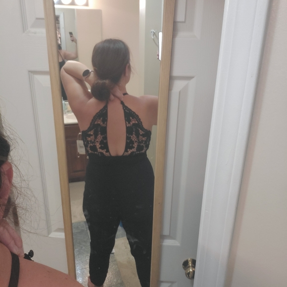 Black jumpsuit size L open back - Picture 2 of 3
